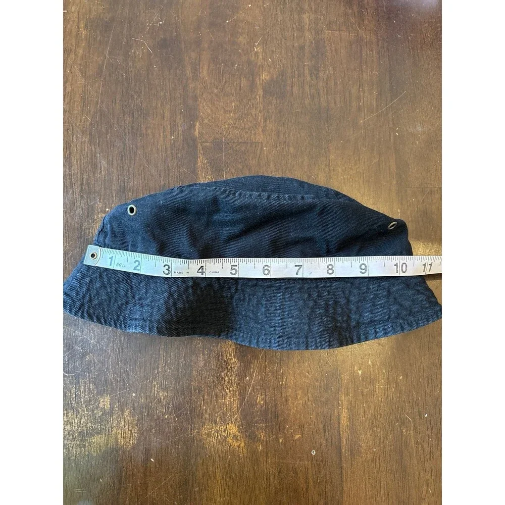 Black bucket hat cotton casual camping sustainable summer basic girl boy teens